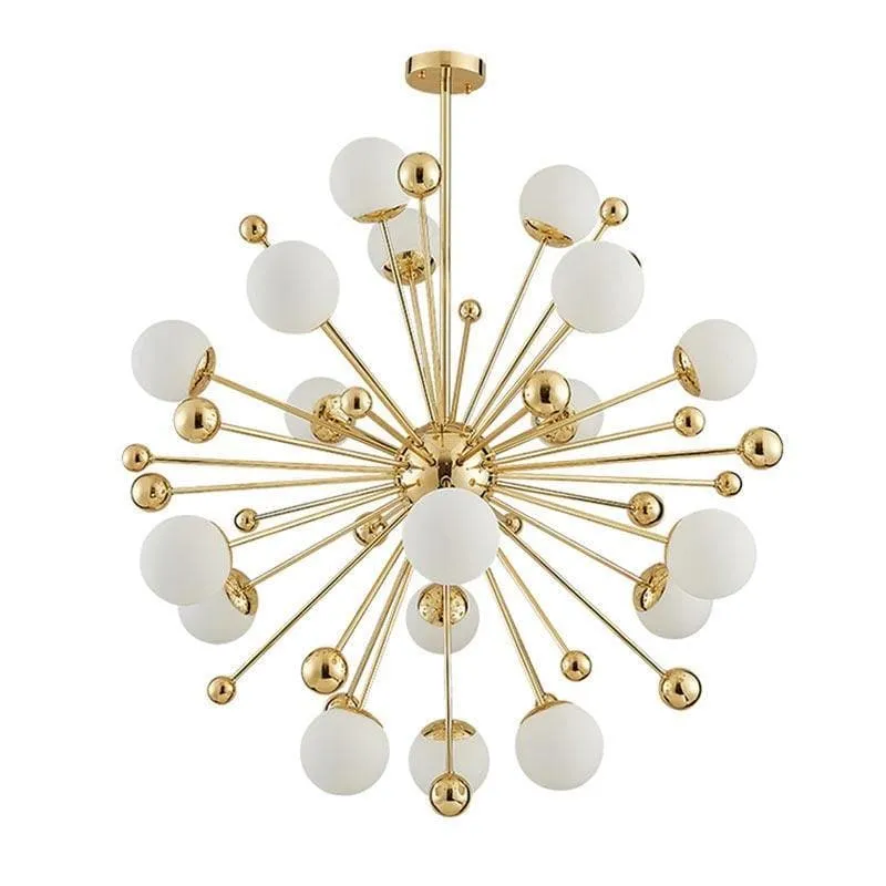 Kamilo Gold and White Chandelier - XYlight