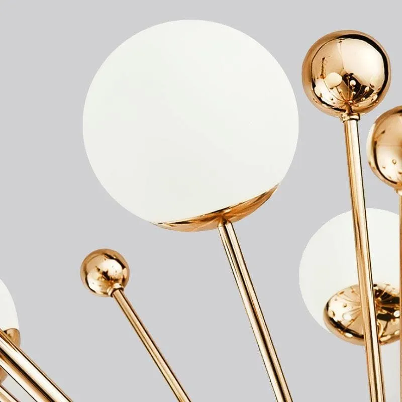 Kamilo Gold and White Chandelier - XYlight