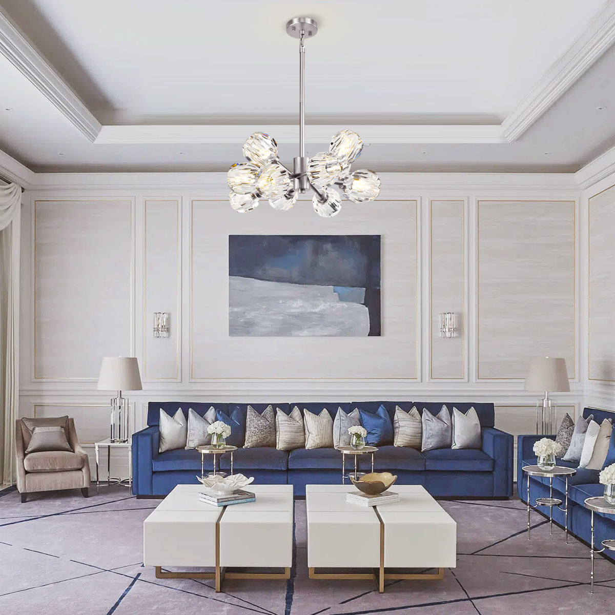 Kelivorne Clear Glass Chandelier - XYlight