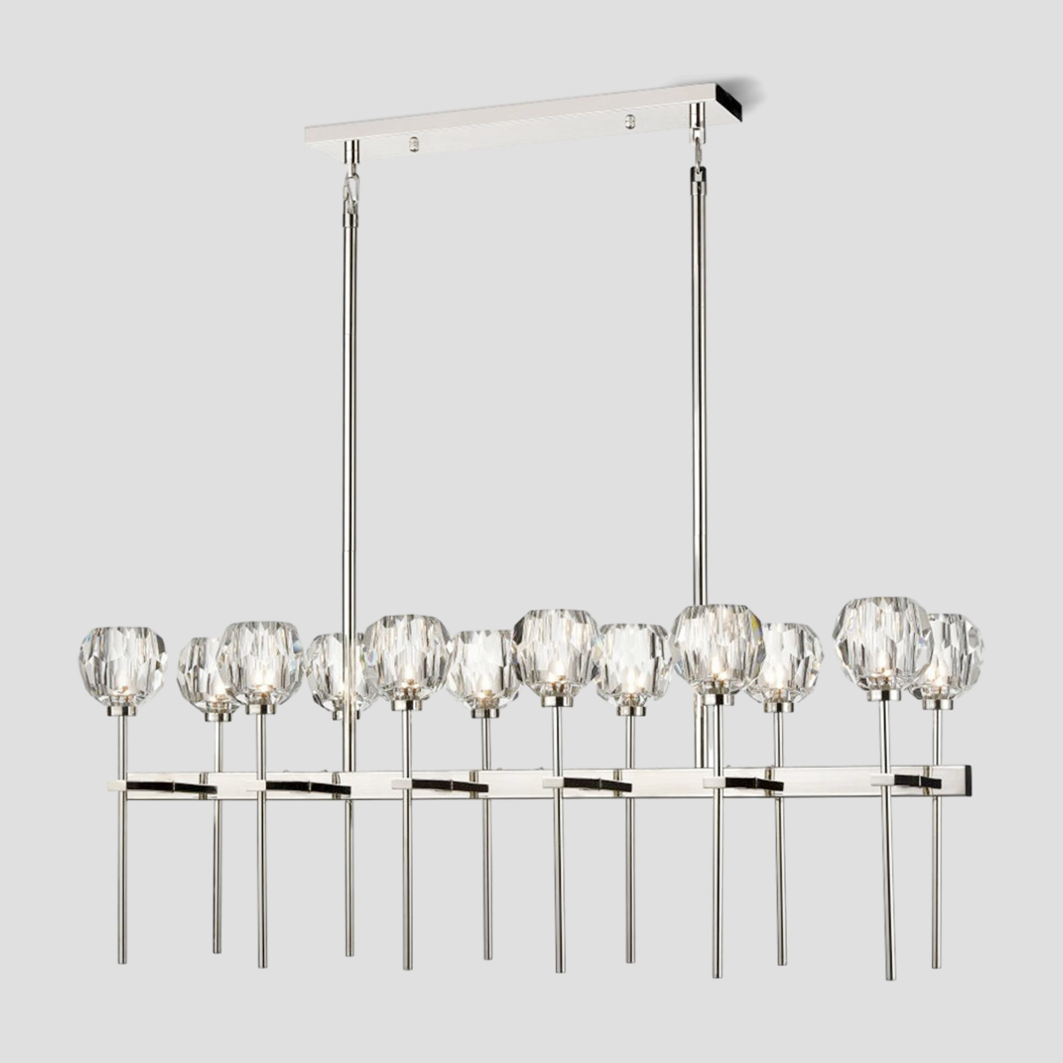 Kelivorne Clear Glass Linear Chandelier - XYlight