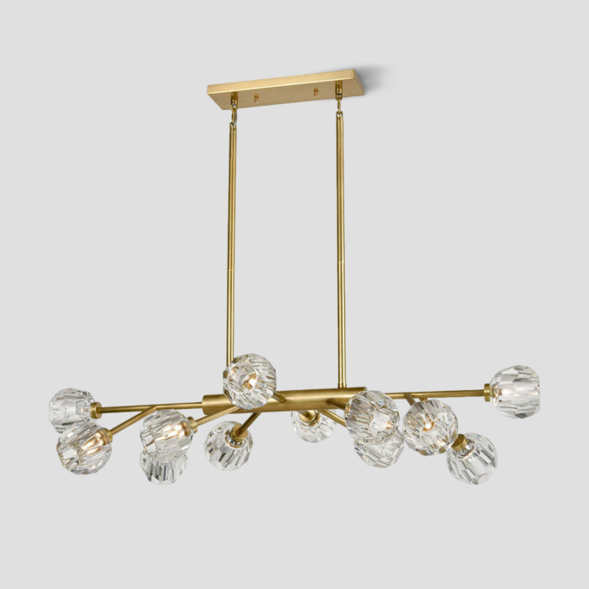 Kelivorne Clear Glass Linear Chandelier - XYlight