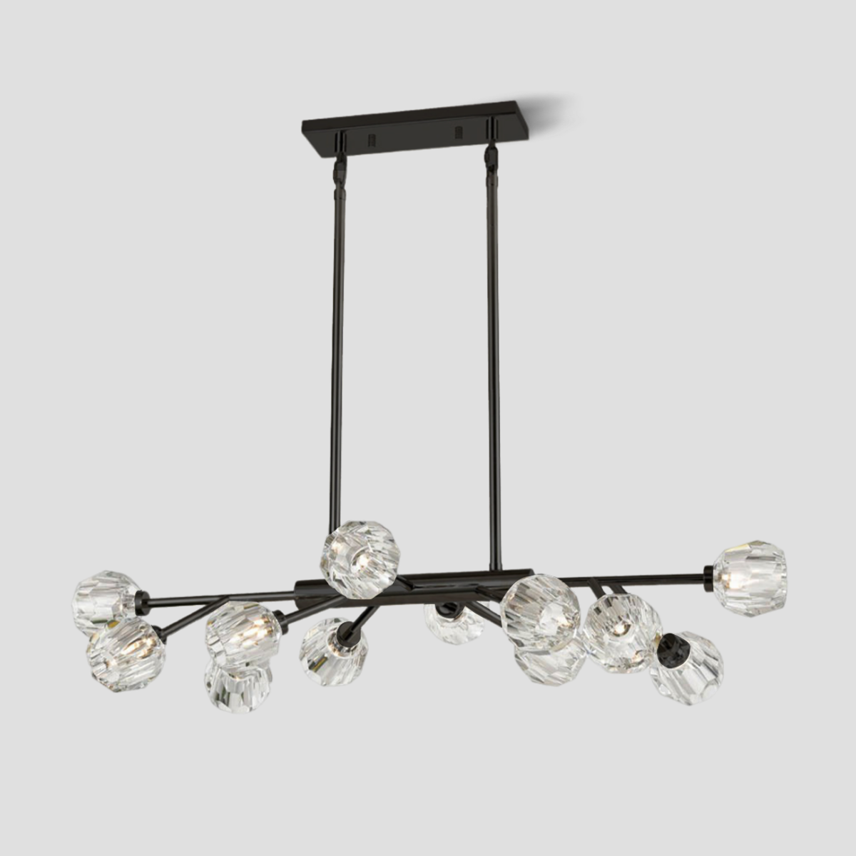 Kelivorne Clear Glass Linear Chandelier - XYlight