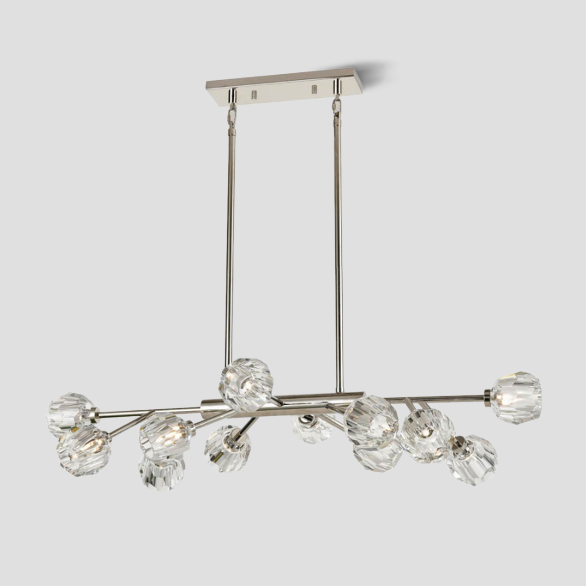 Kelivorne Clear Glass Linear Chandelier - XYlight