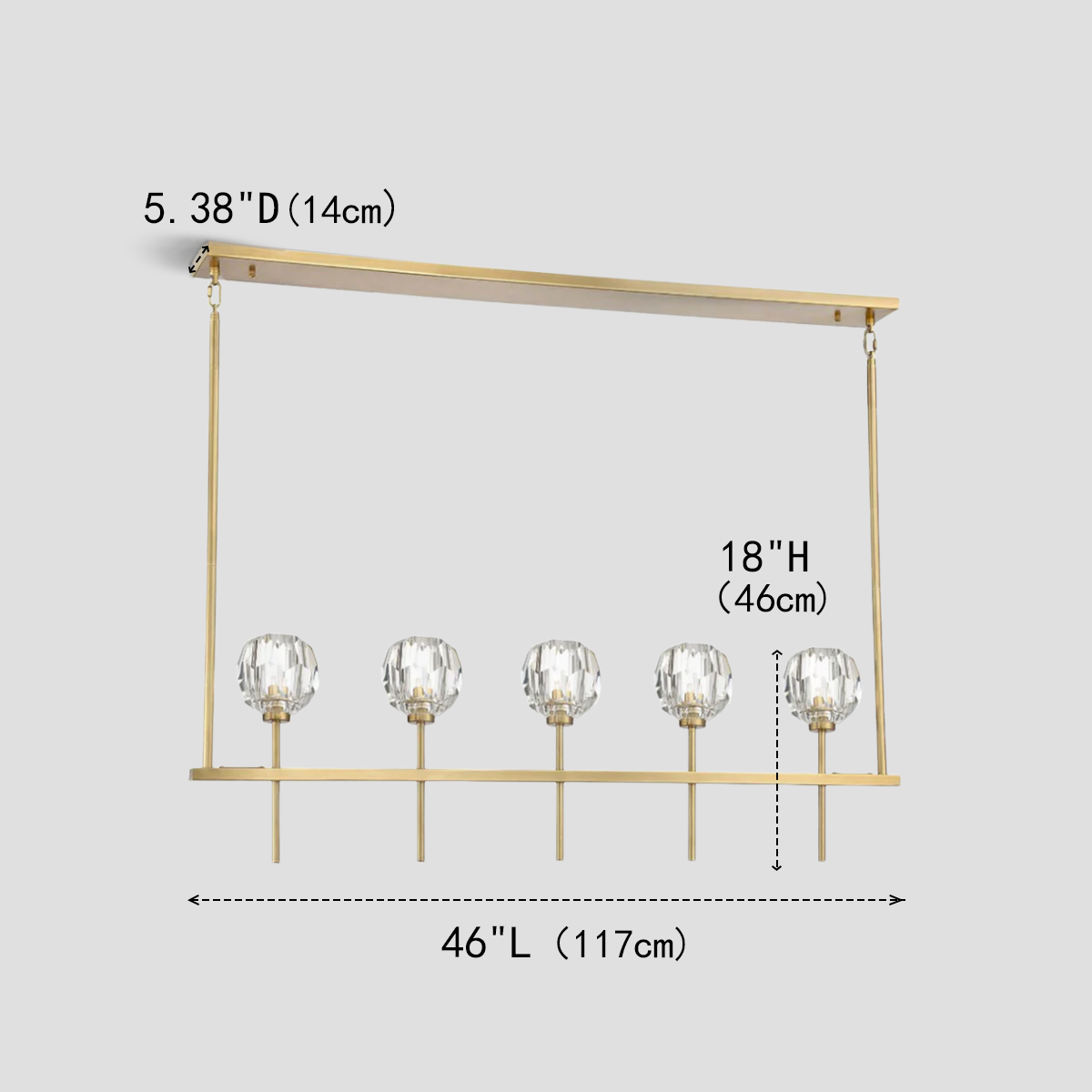 Kelivorne Clear Glass Linear Chandelier - XYlight
