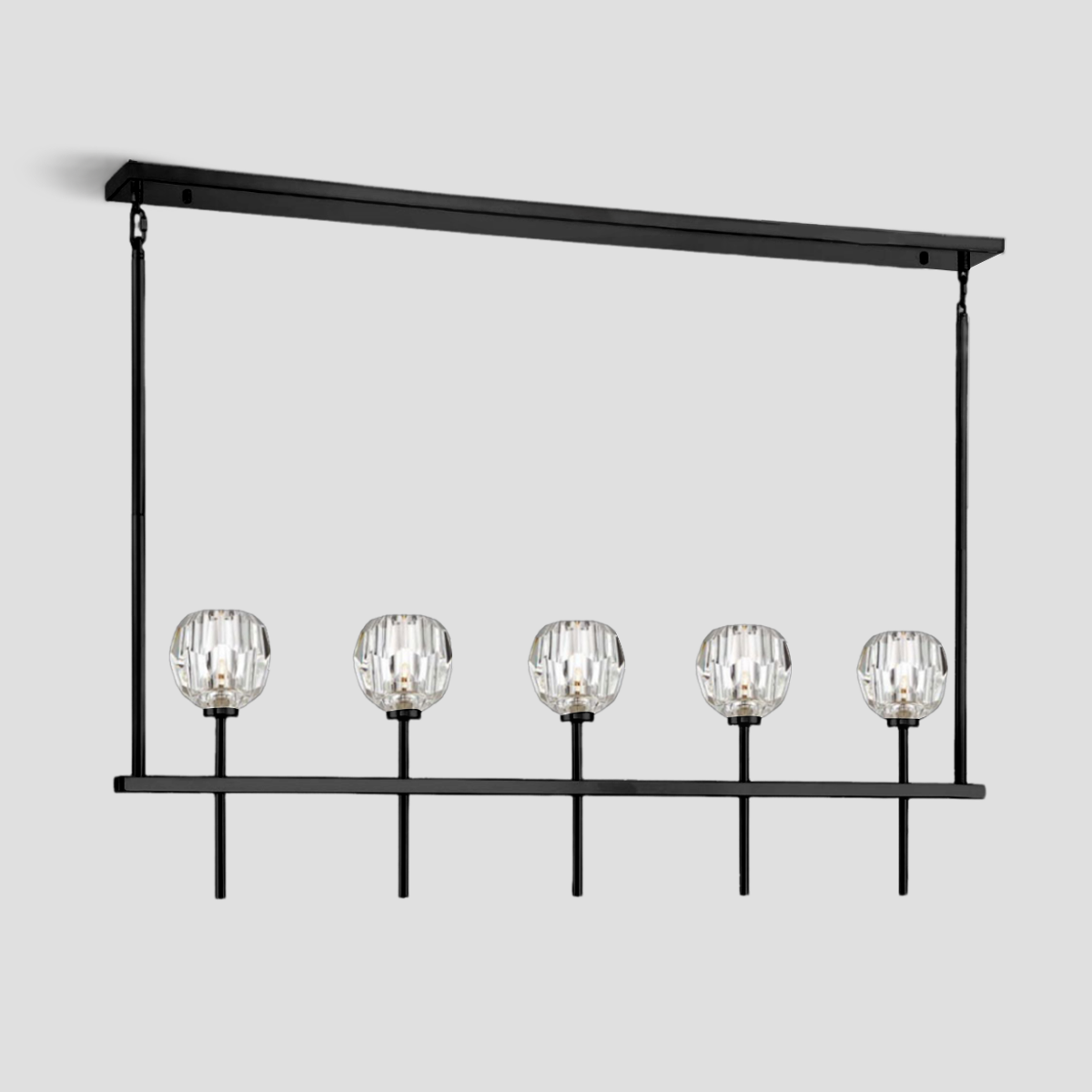 Kelivorne Clear Glass Linear Chandelier - XYlight