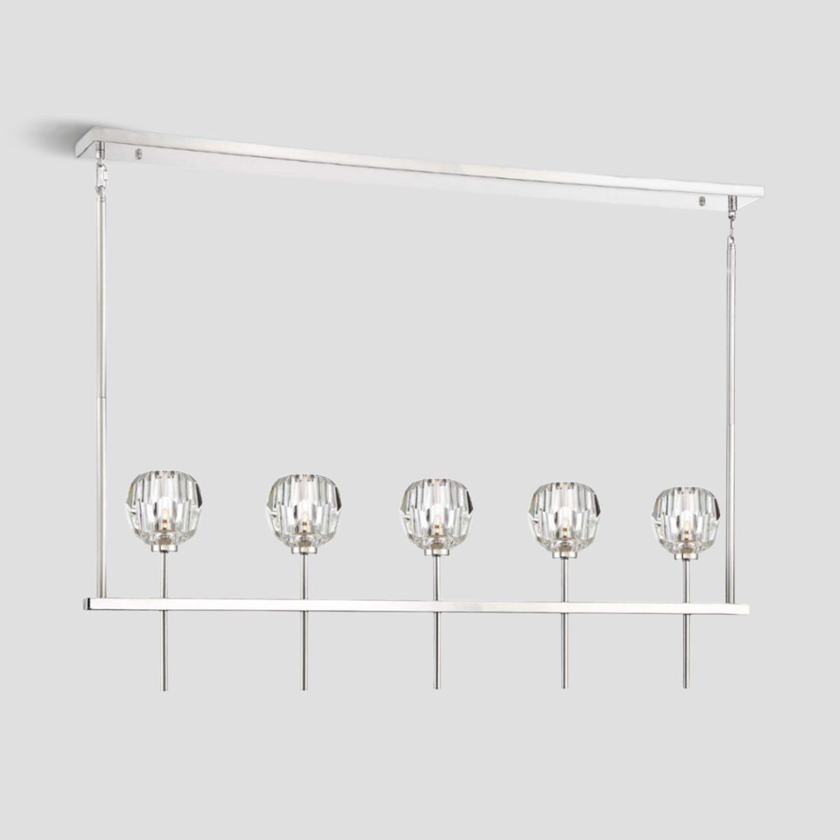 Kelivorne Clear Glass Linear Chandelier - XYlight