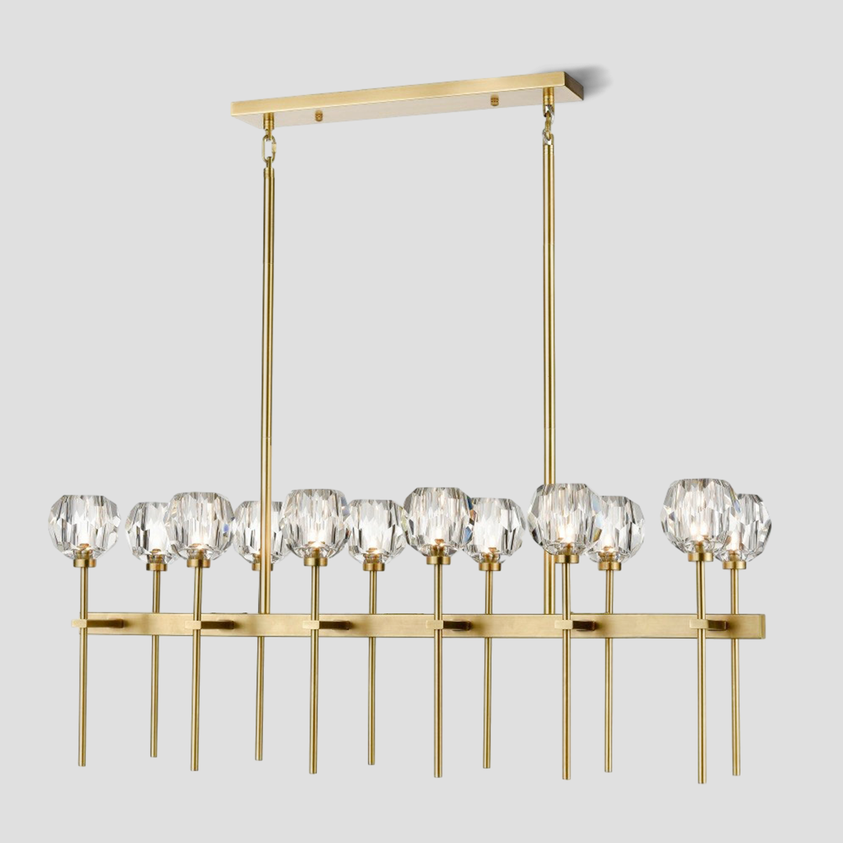 Kelivorne Clear Glass Linear Chandelier - XYlight