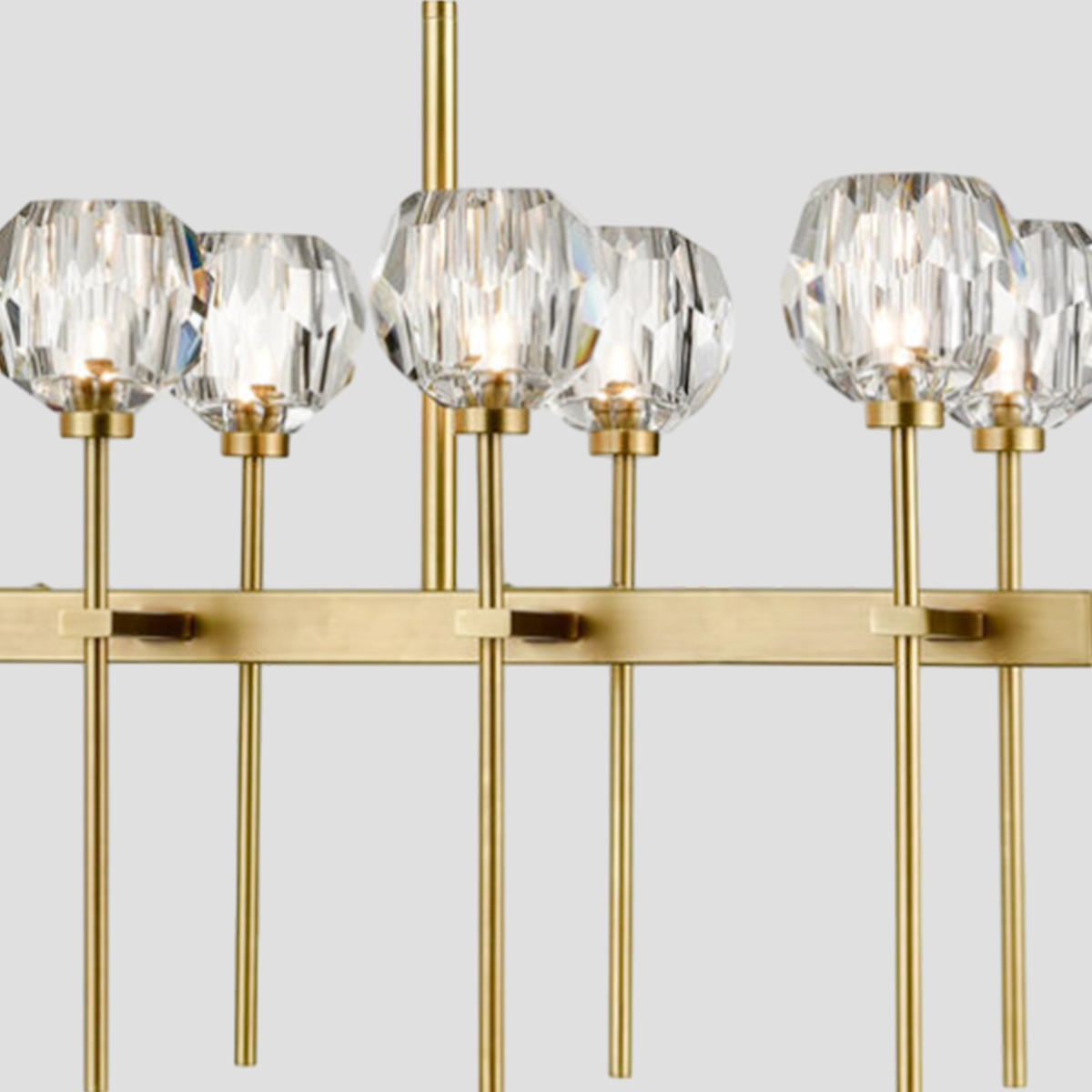 Kelivorne Clear Glass Linear Chandelier - XYlight