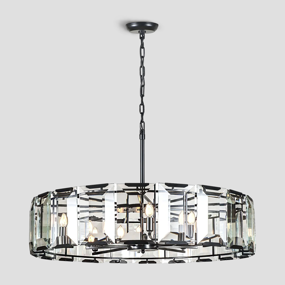 Kiko 24-Inch Crystal Round Chandelier - XYlight