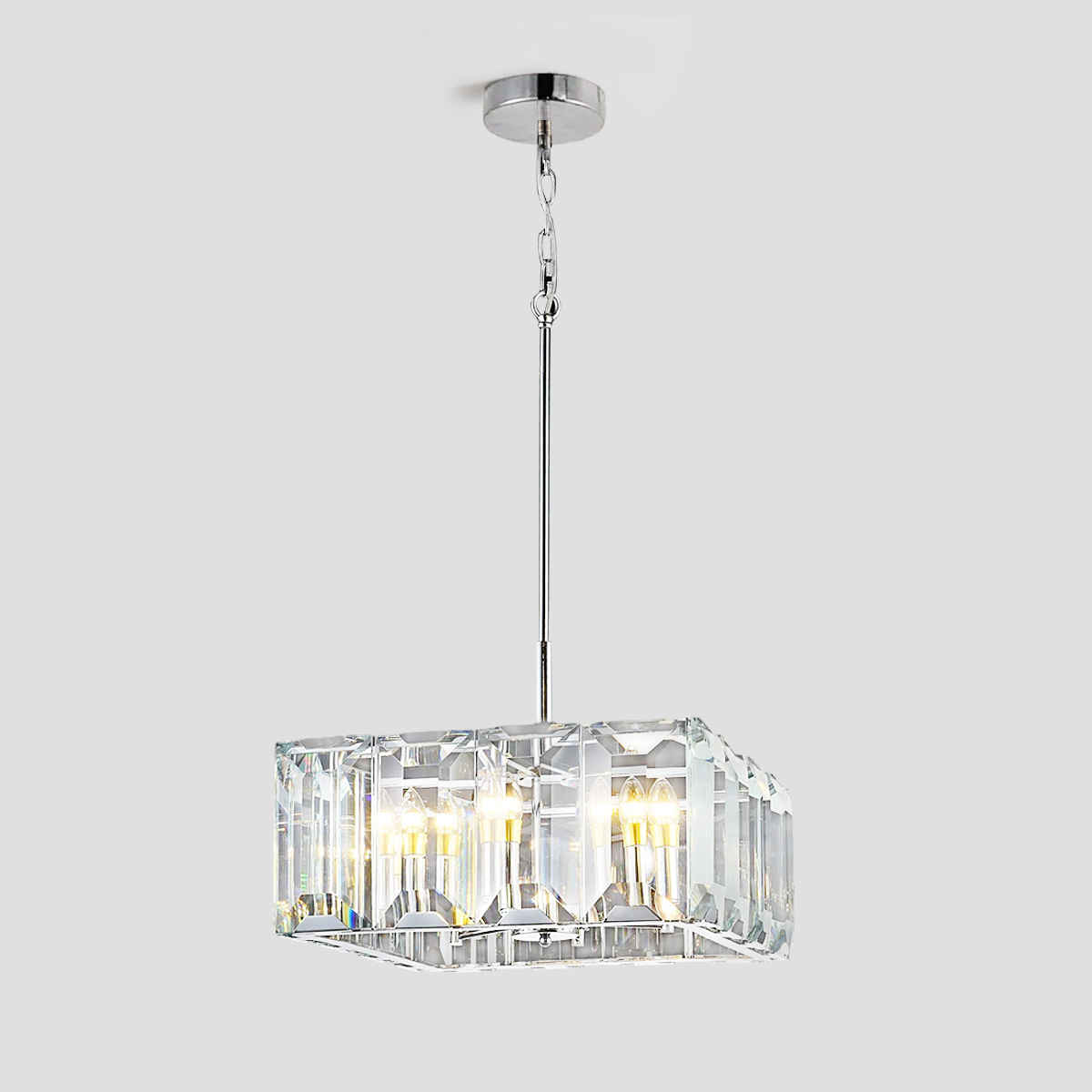 Kiko Crystal Square Chandelier - XYlight