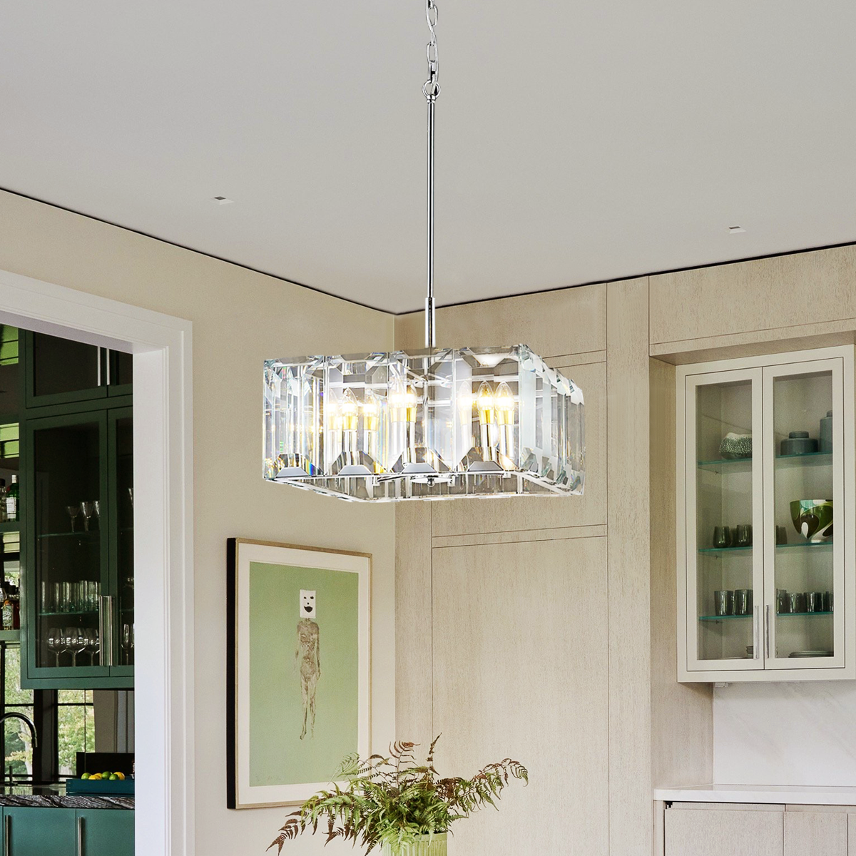 Kiko Crystal Square Chandelier - XYlight