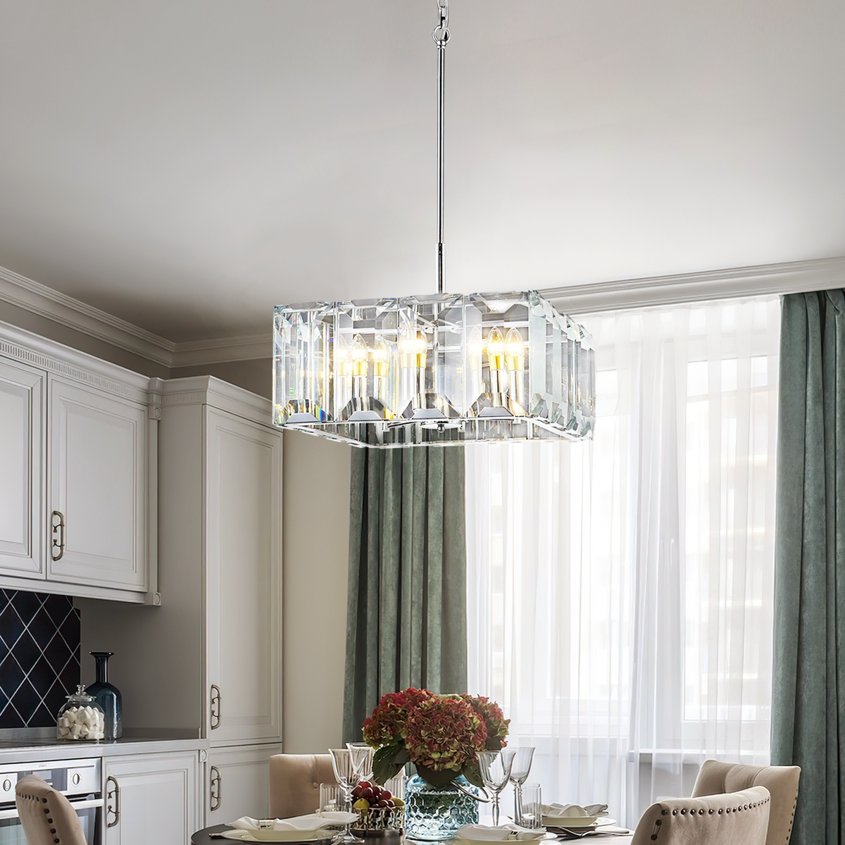 Kiko Crystal Square Chandelier - XYlight