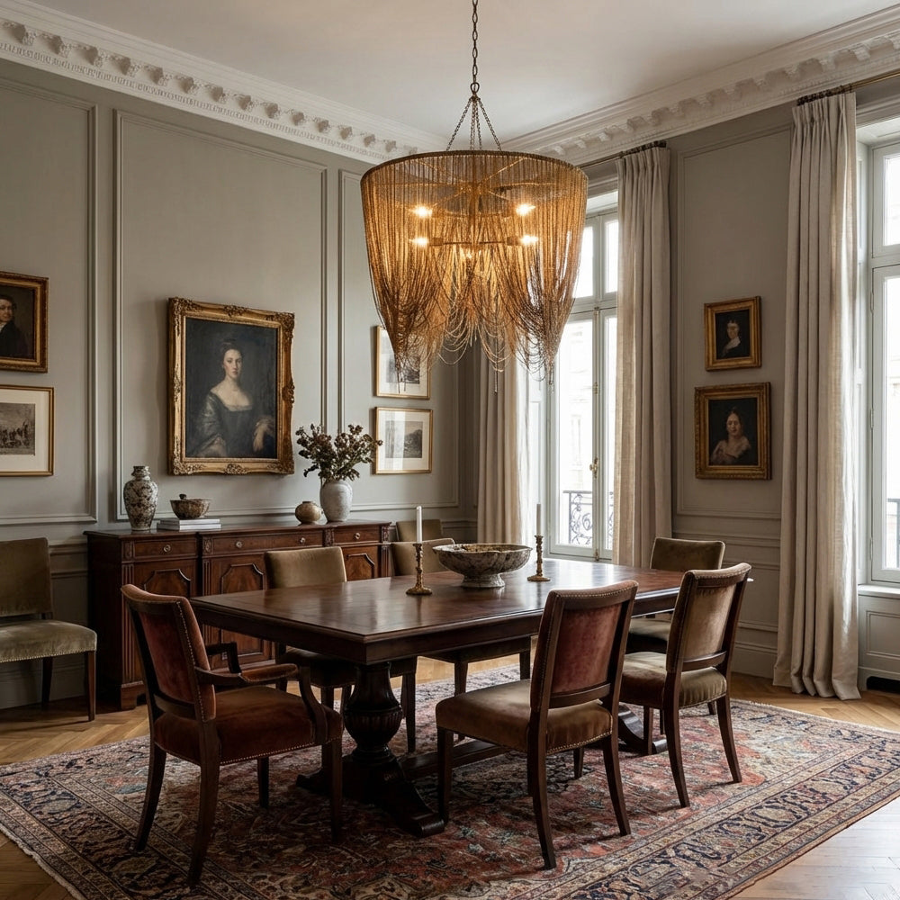 Lindsay Oval Chains Chandelier - XYlight