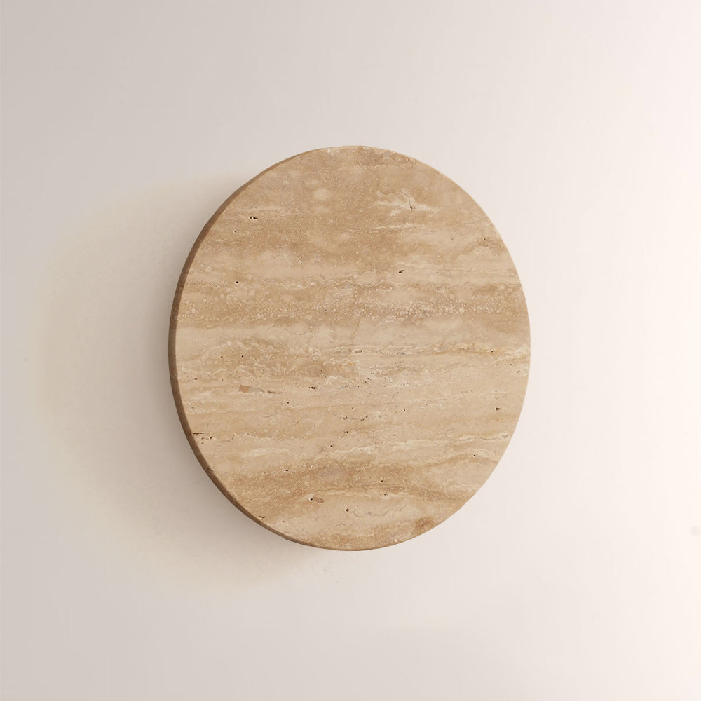 Lira Travertine Disc Outdoor Sconce - XYlight