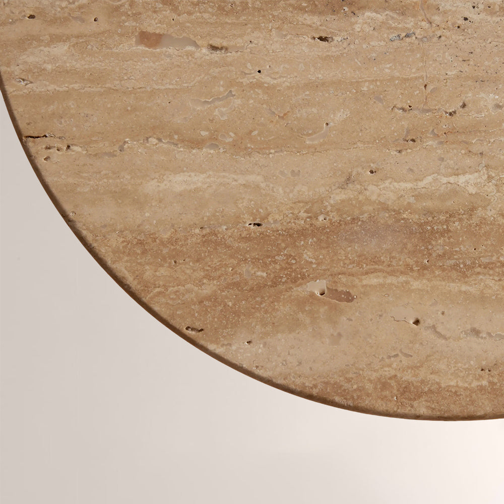 Lira Travertine Disc Outdoor Sconce - XYlight