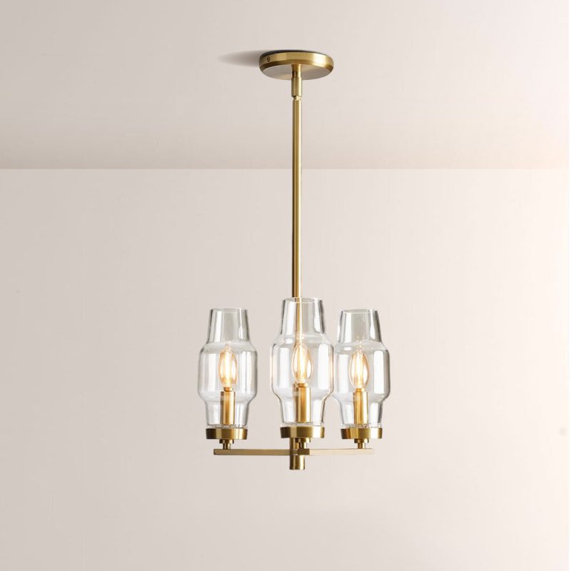 Lumi Clear Glass Semi Pendant