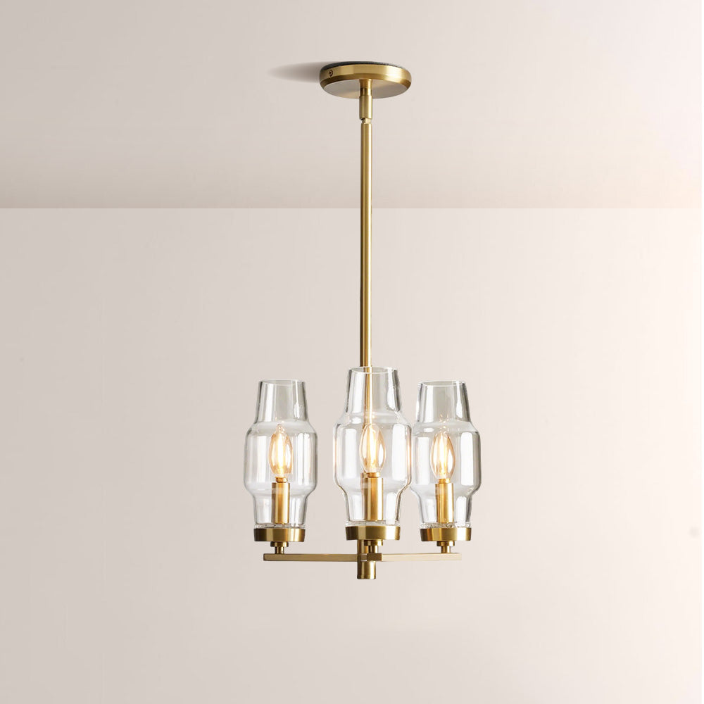 Lumi Clear Glass Semi Pendant - XYlight