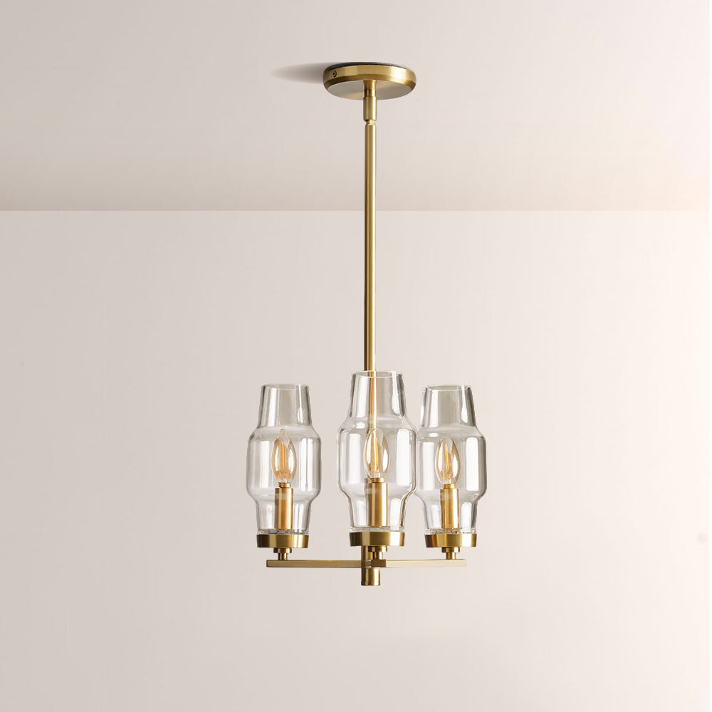 Lumi Clear Glass Semi Pendant - XYlight