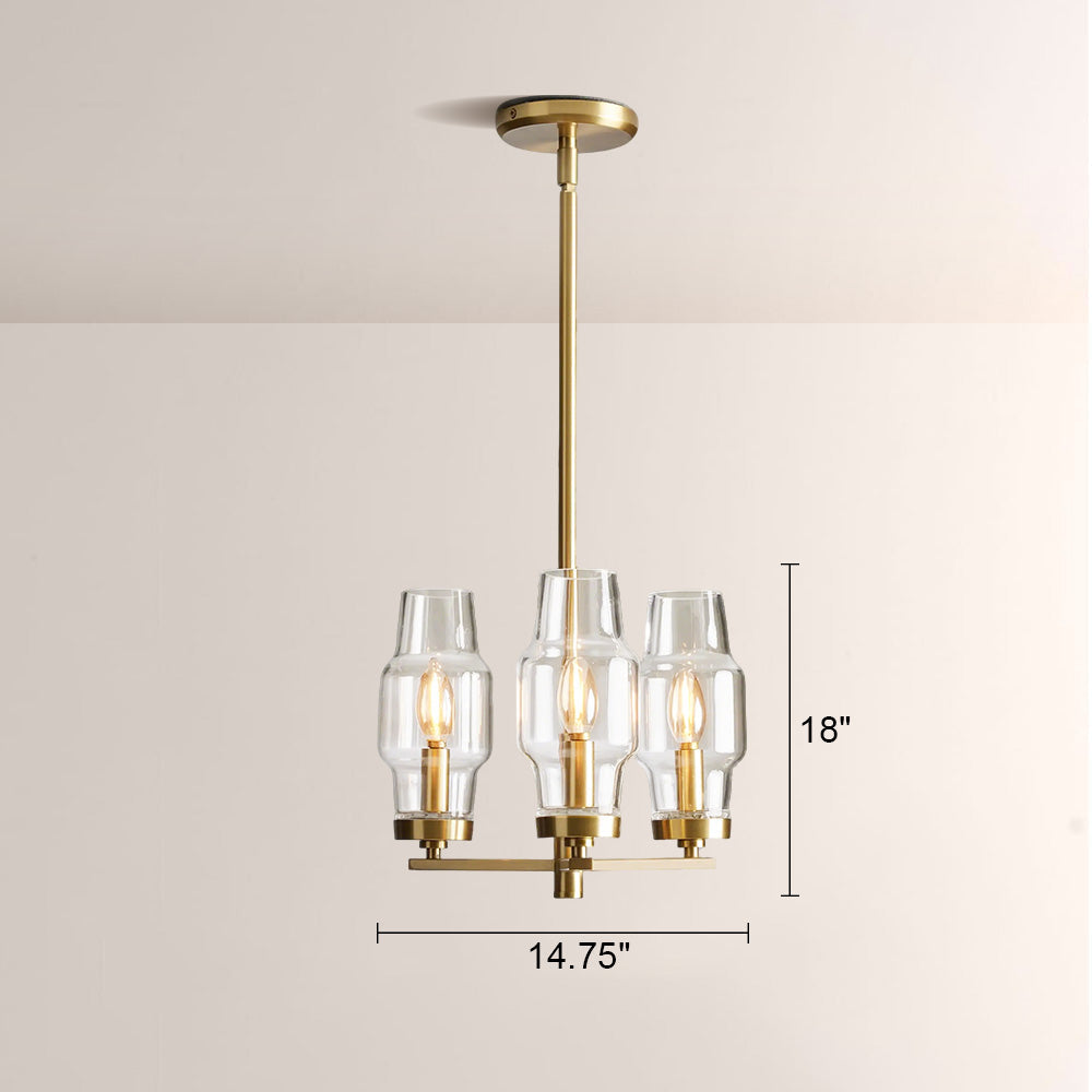 Lumi Clear Glass Semi Pendant - XYlight