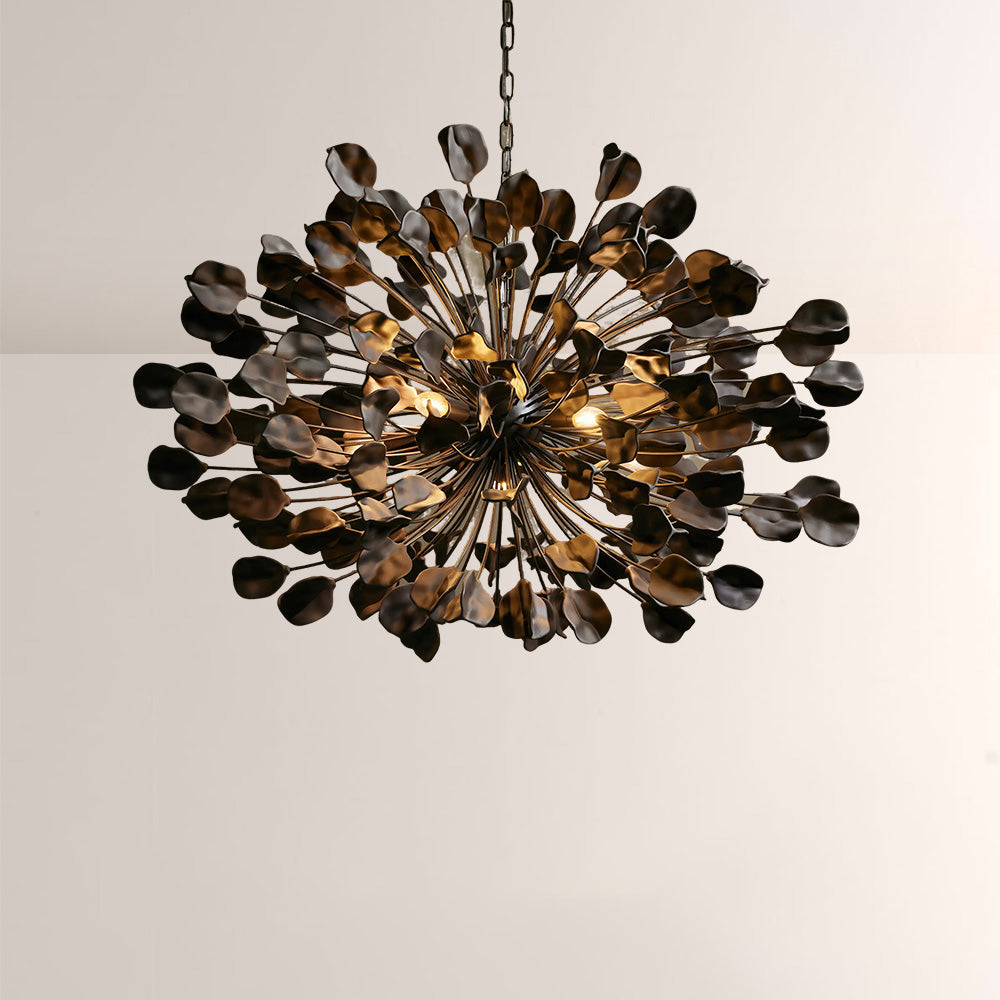 Lunaria Ceramic Leaves Round Chandelier - XYlight