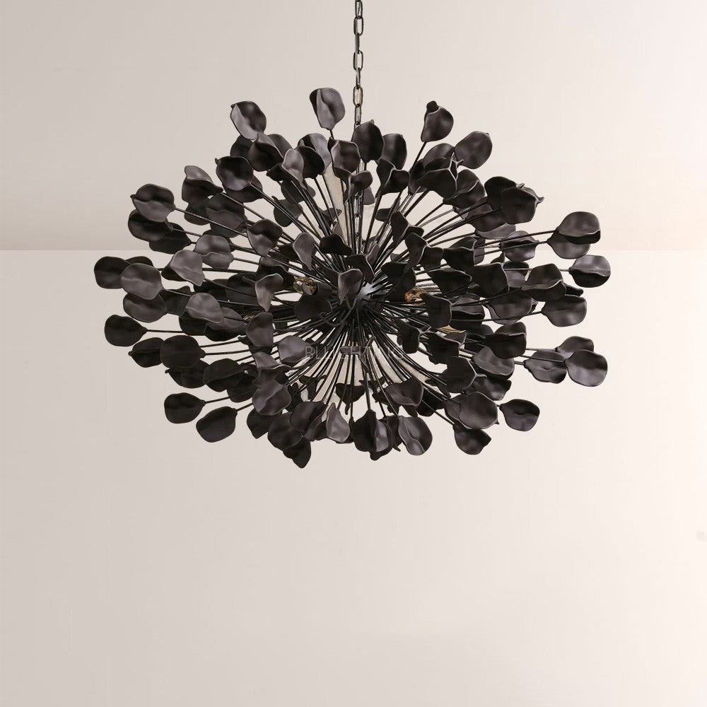 Lunaria Ceramic Leaves Round Chandelier - XYlight