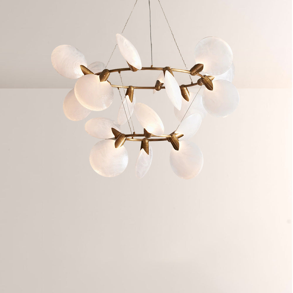 Lylam Glass Two-Tier Round Chandelier - XYlight