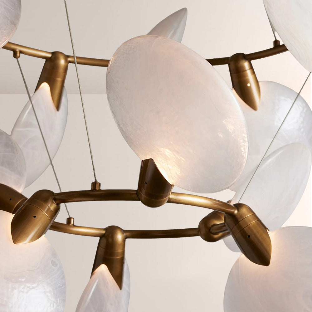 Lylam Glass Two-Tier Round Chandelier - XYlight