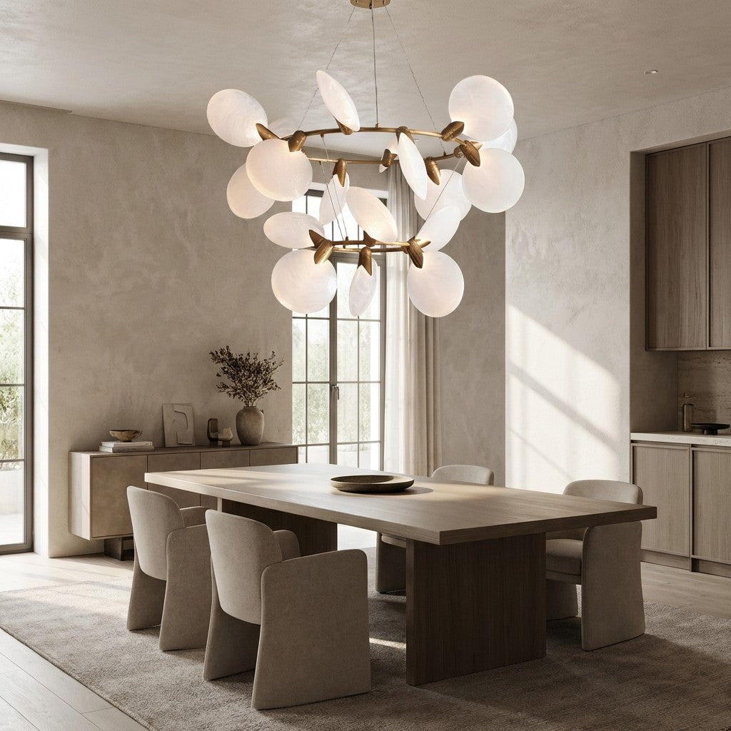 Lylam Glass Two-Tier Round Chandelier - XYlight