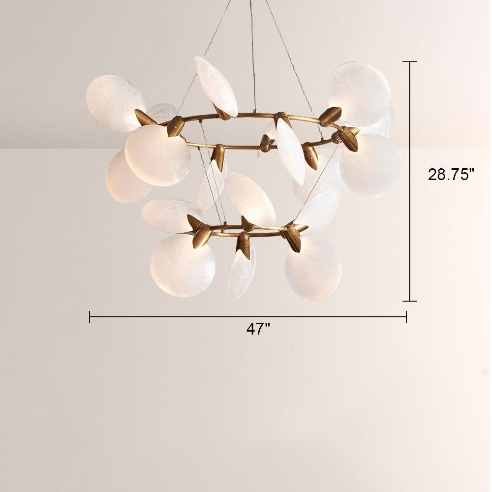 Lylam Glass Two-Tier Round Chandelier - XYlight