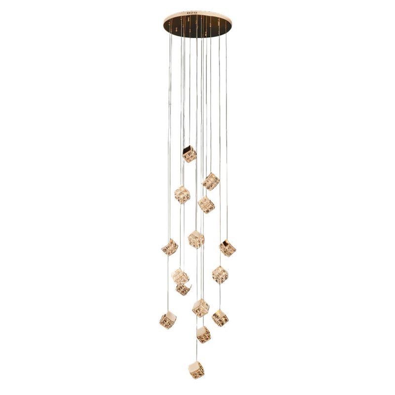 Magic Cube Crystal Staircase Chandelier