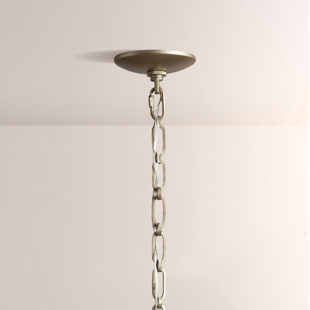 Mara Caged Opal Glass & Brass Large Pendant - XYlight