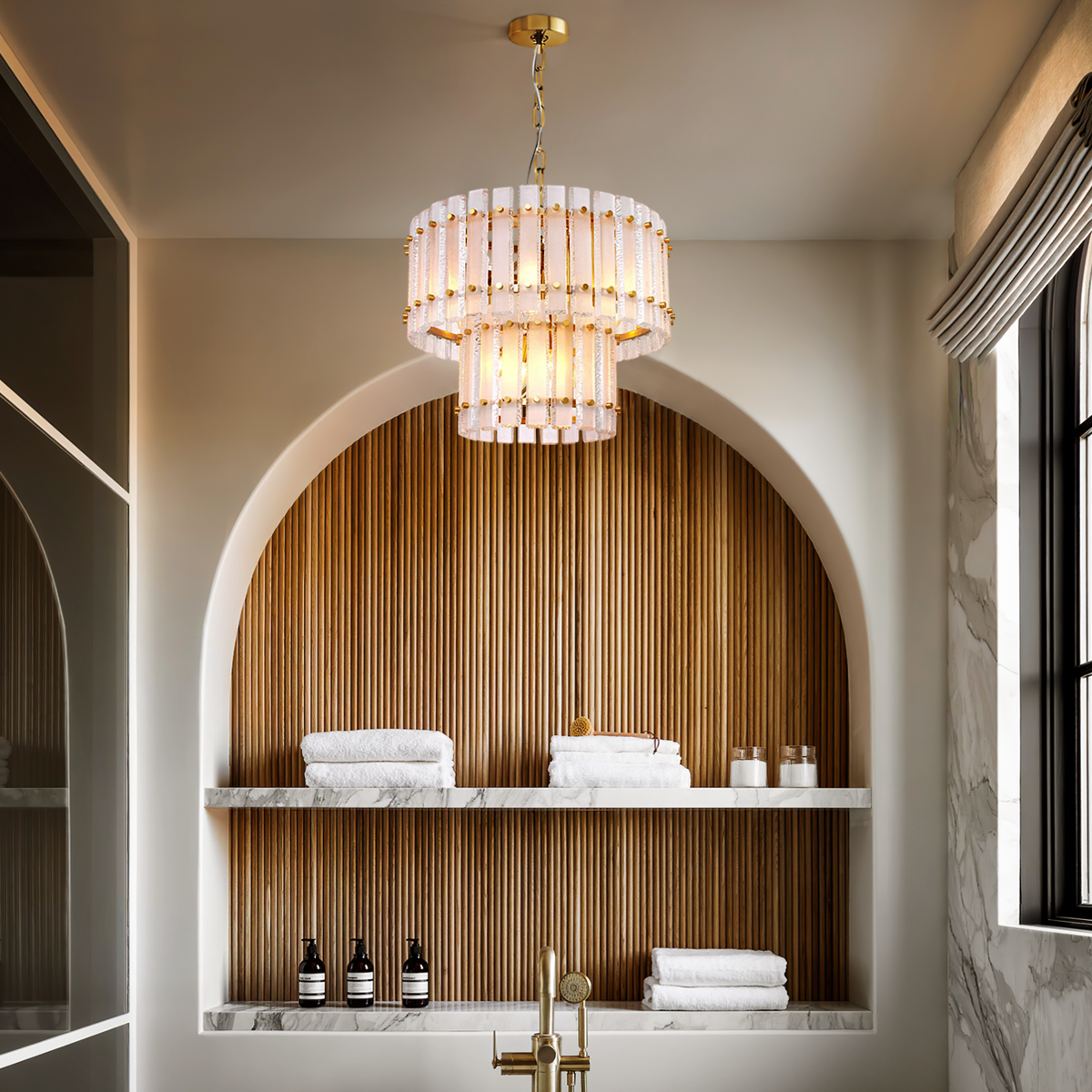 Mara Round Glass Chandelier - XYlight