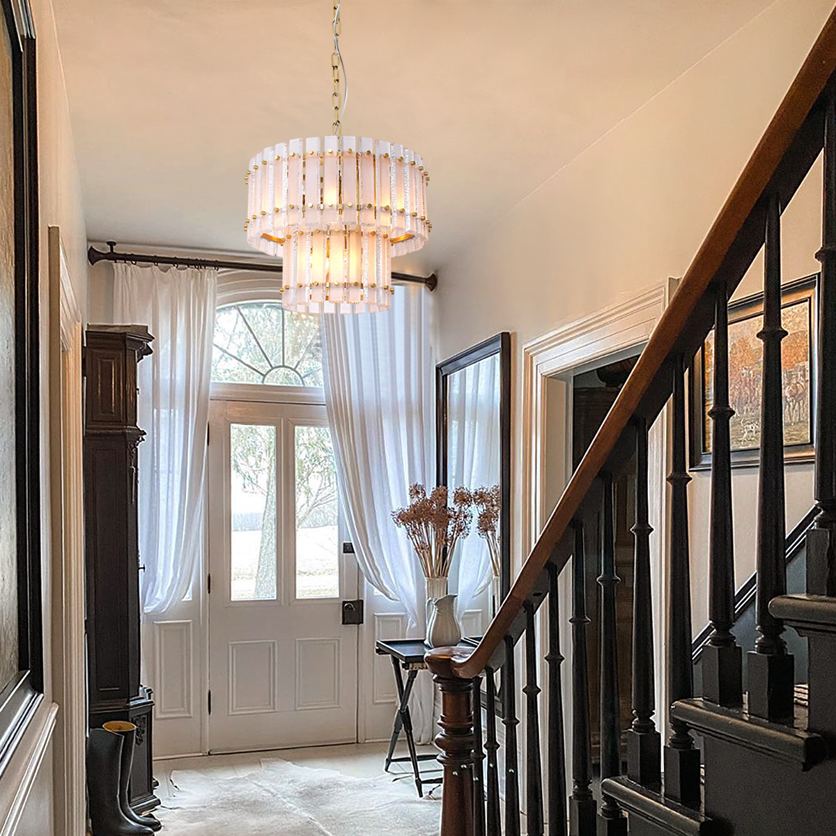 Mara Round Glass Chandelier - XYlight