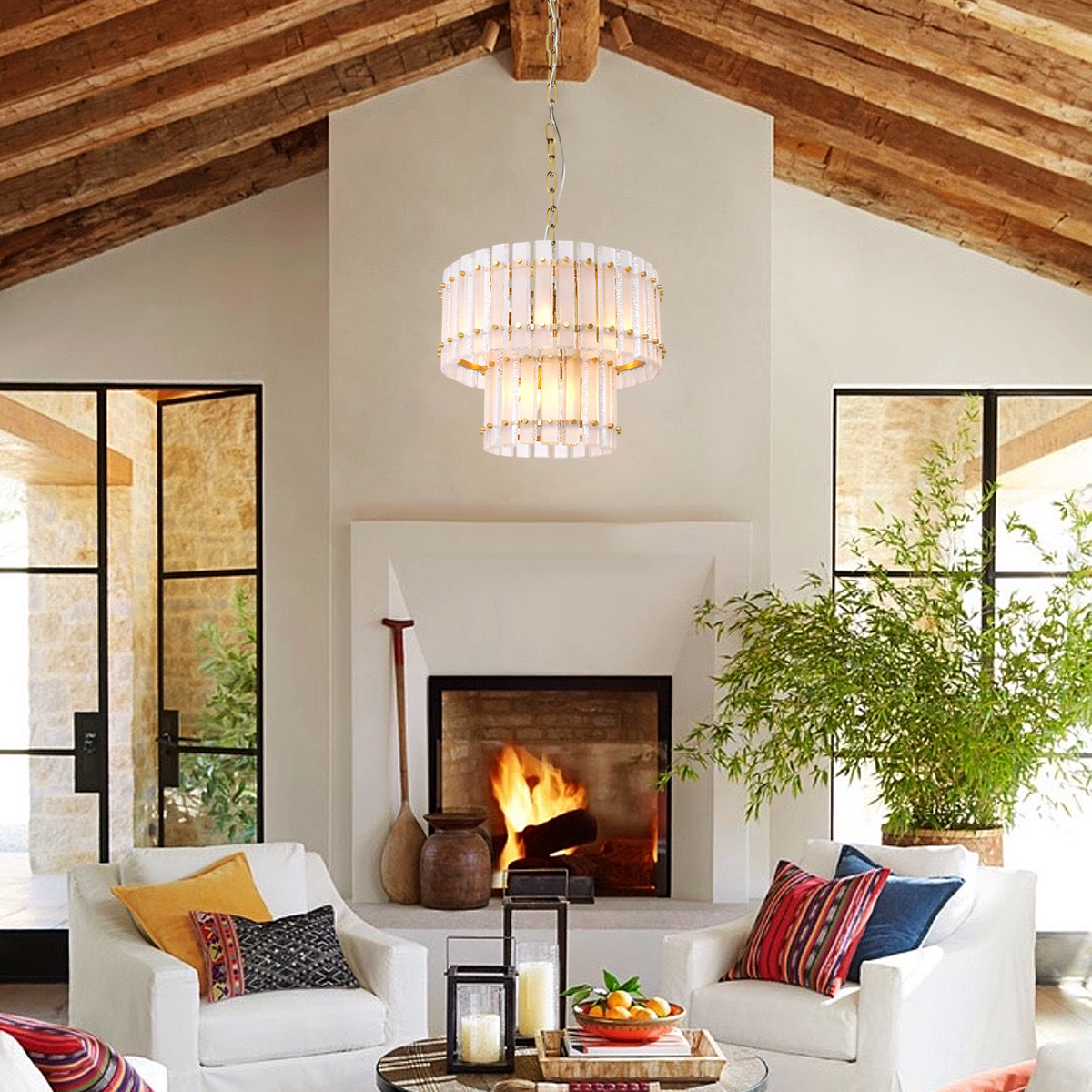 Mara Round Glass Chandelier - XYlight