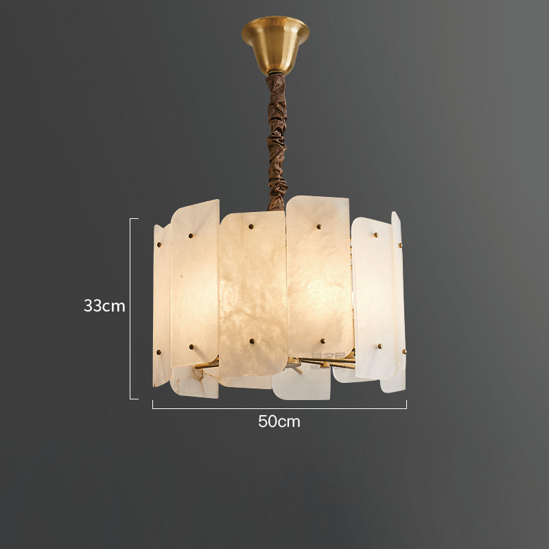 Alabaster Lorry Round Chandelier 20″
