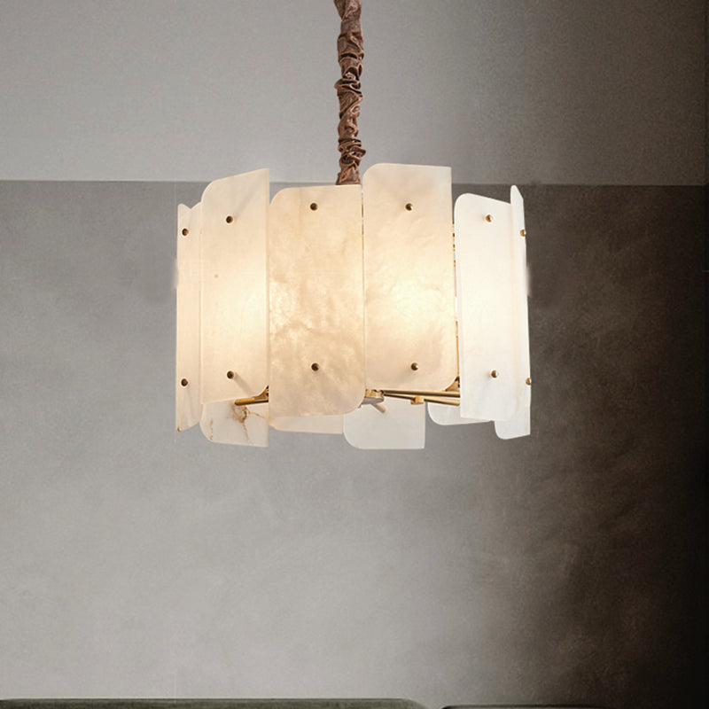 Alabaster Lorry Round Chandelier 20" - XYlight