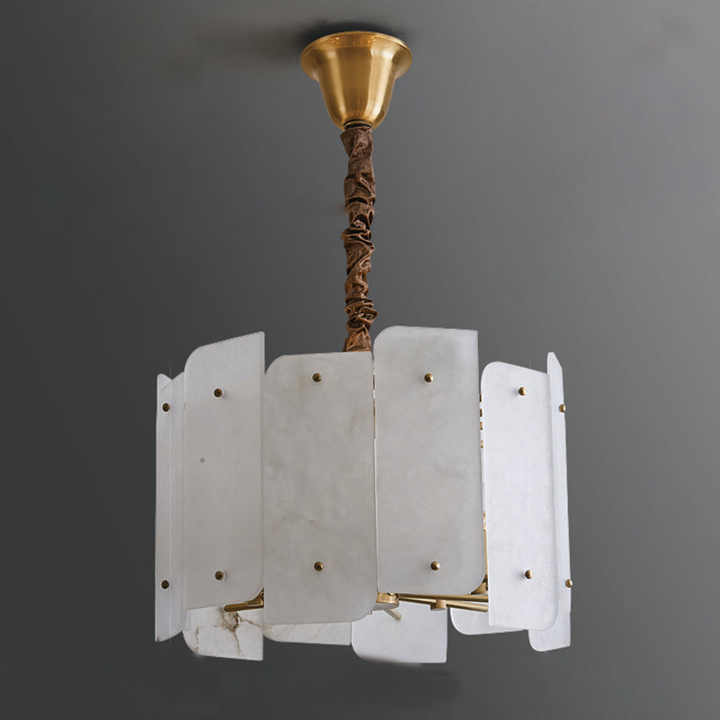 Alabaster Lorry Round Chandelier 20" - XYlight