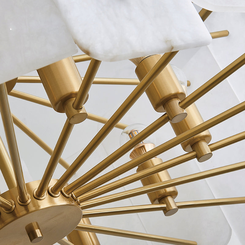 Alabaster Lorry Round Chandelier 20" - XYlight