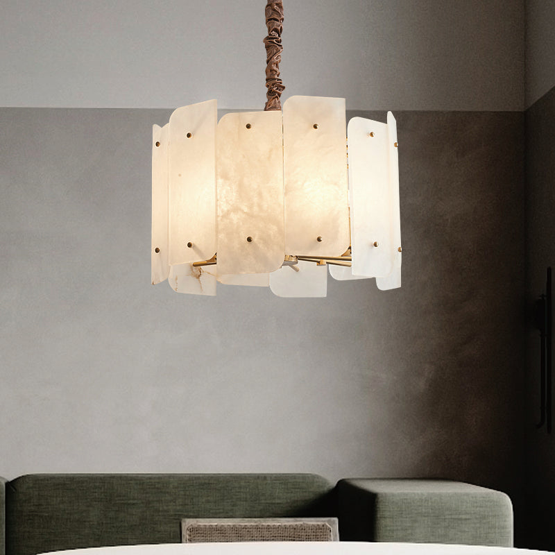 Alabaster Lorry Round Chandelier 20" - XYlight
