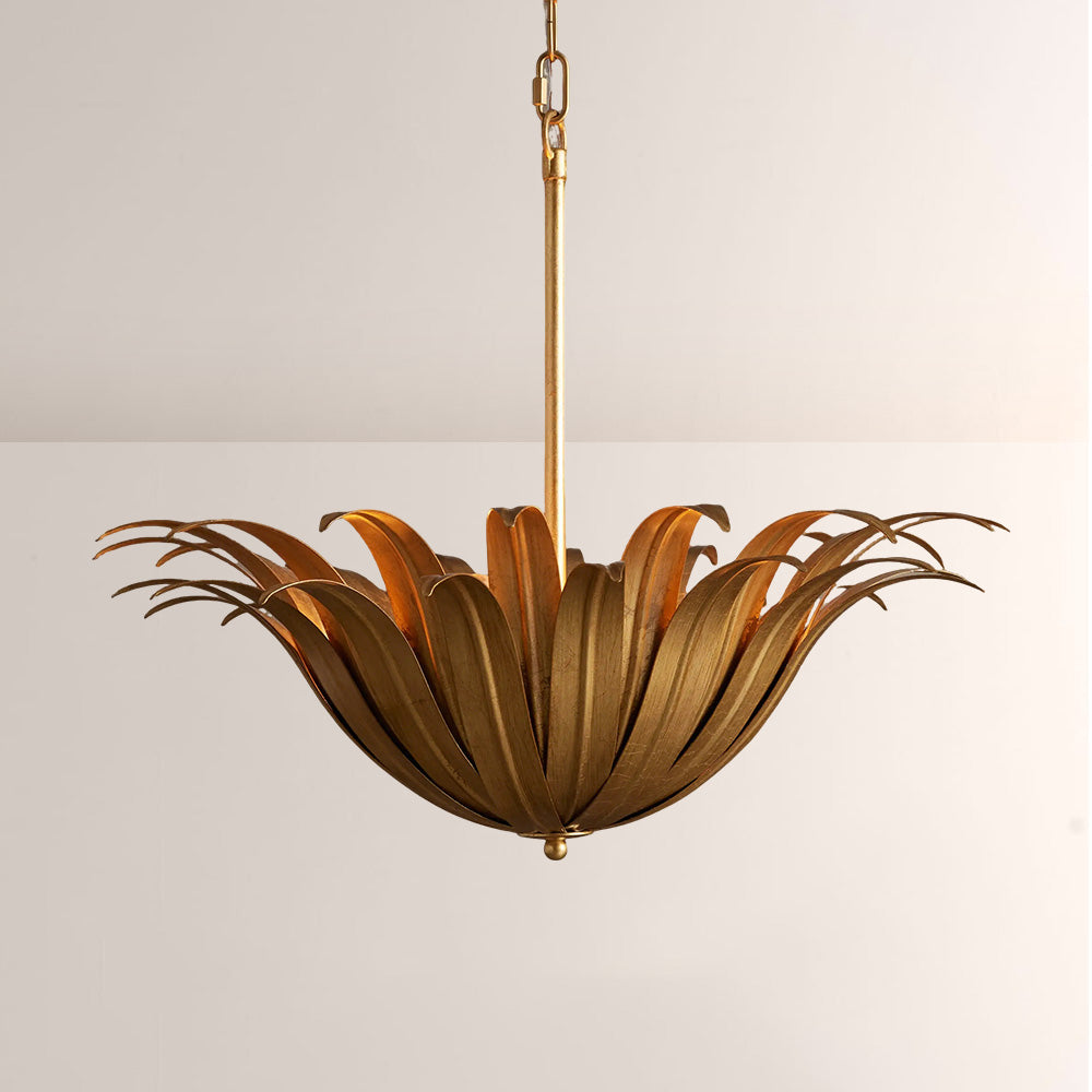 Matilde Palm Leaf & Brass Pendant - XYlight