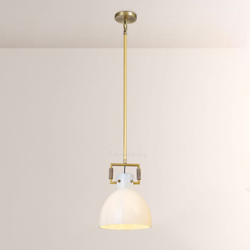 Mecivane Milk Glass Cloche Pendant