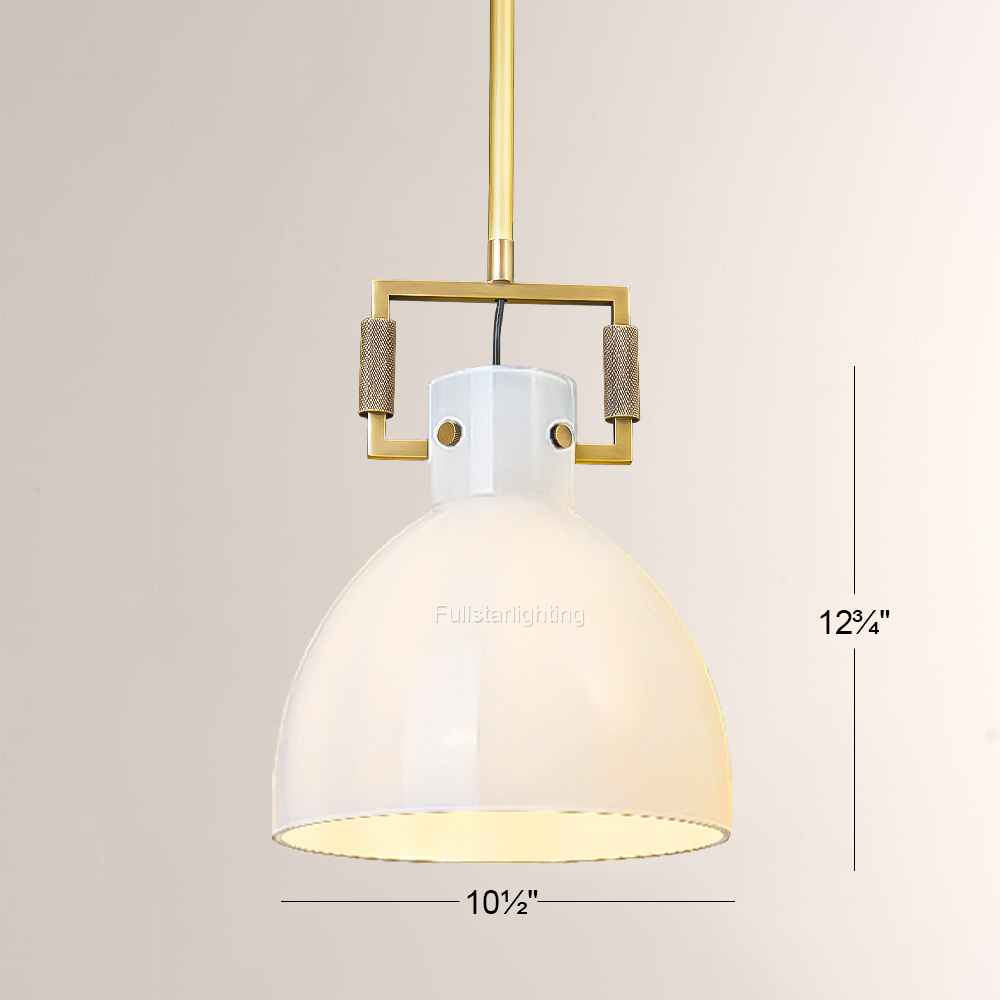Mecivane Milk Glass Cloche Pendant - XYlight