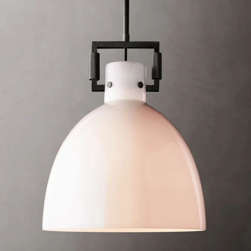 Mecivane Milk Glass Cloche Pendant - XYlight