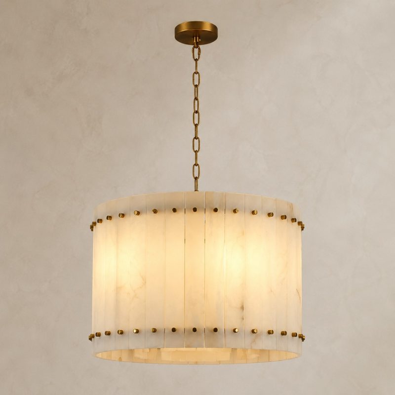 Meravisse Alabaster Round Chandelier