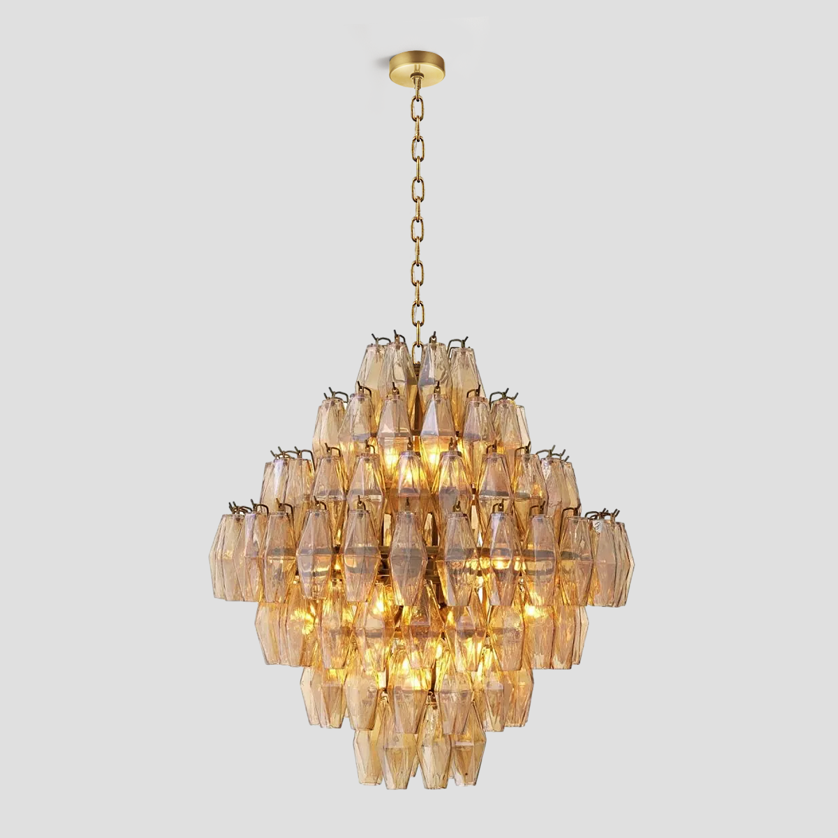 Merry Smoke Glass Large Chandelier - XYlight