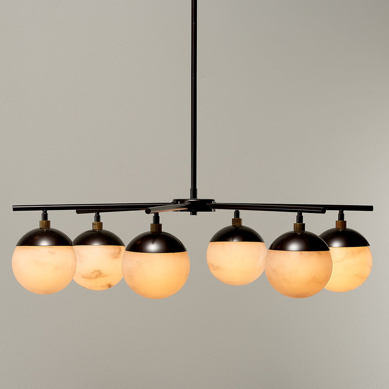 Metro Alabaster 6 Light Chandelier - XYlight