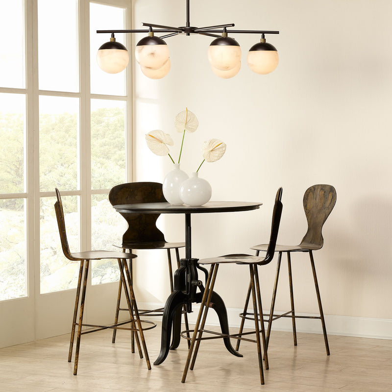 Metro Alabaster 6 Light Chandelier - XYlight