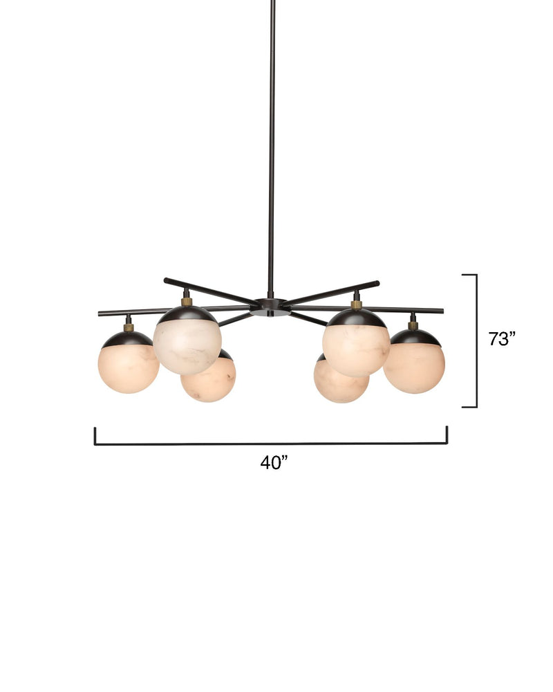 Metro Alabaster 6 Light Chandelier - XYlight