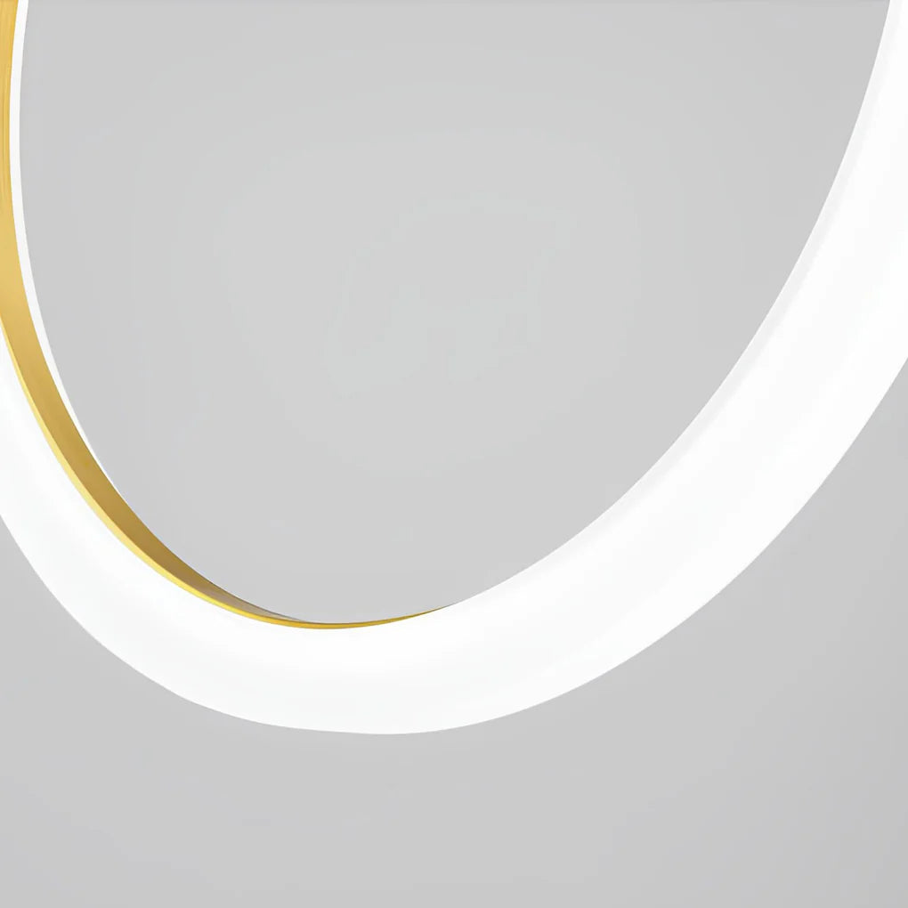 Minimalist Rings Stepless Dimming LED Nordic Duplex Stair Chandelier - XYlight