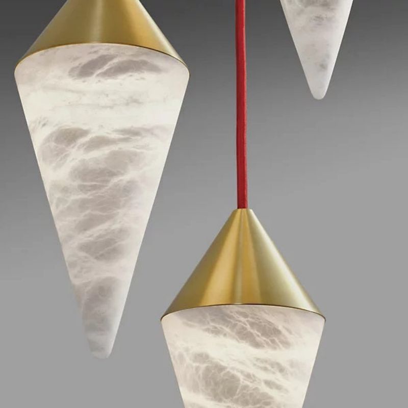 Modern Alabaster Cone Cluster Chandelier - XYlight